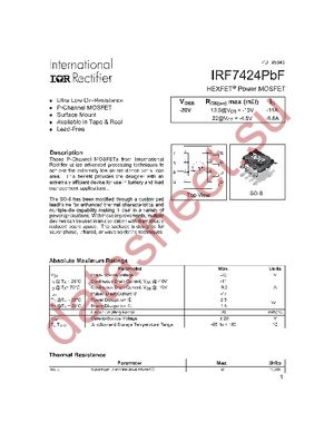 IRF7424TRPBF datasheet  